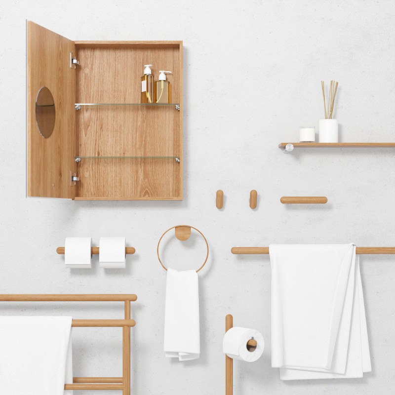Solid Wood Bathroom Accessories and Furniture Solid Oak and